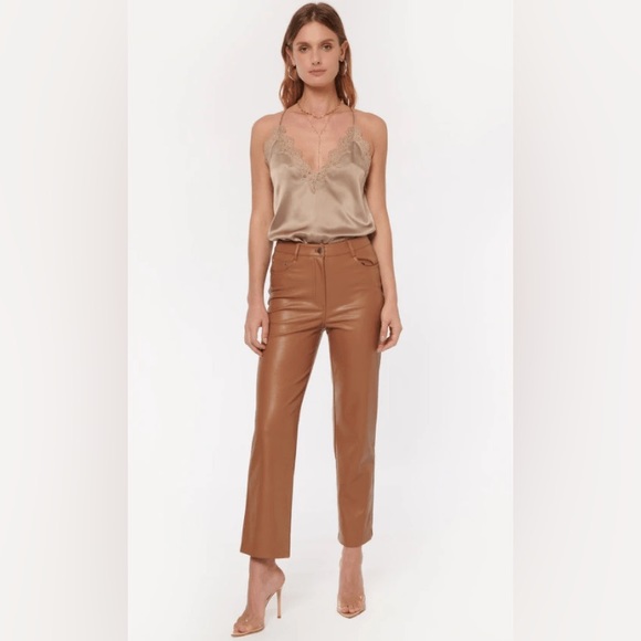 Cami NYC Pants - Cami NYC Vegan Leather Pant In Tan
